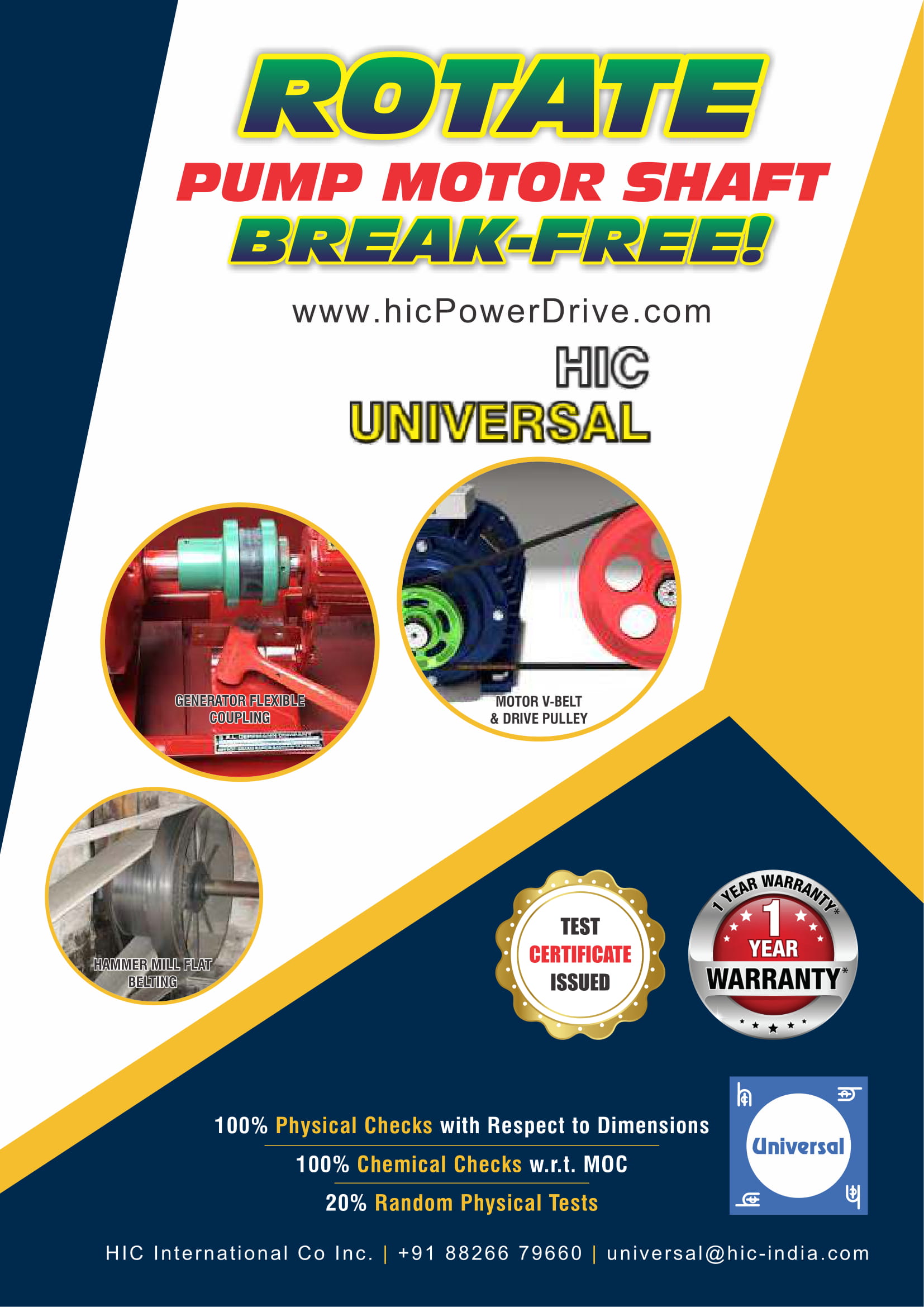 Rotate Pump Motor Shaft Break Free Brochure Power Drive 